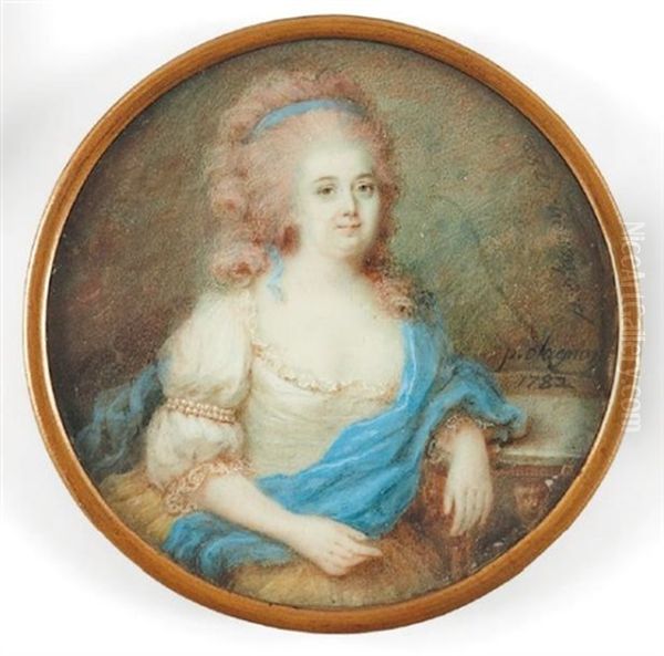 Portrait D'une Dame Oil Painting by Pierre Olagnon