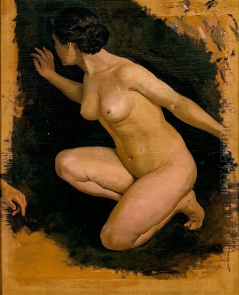 Desnudo Femenino Oil Painting by Ignacio Diaz Olano