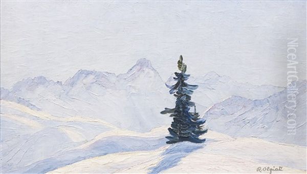 Das Erzhorn Bei Arosa Oil Painting by Rodolfo Olgiati