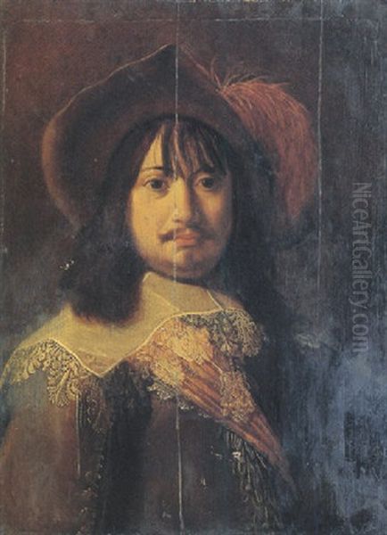 Portrait Of A Cavalier Oil Painting by Jan Olis