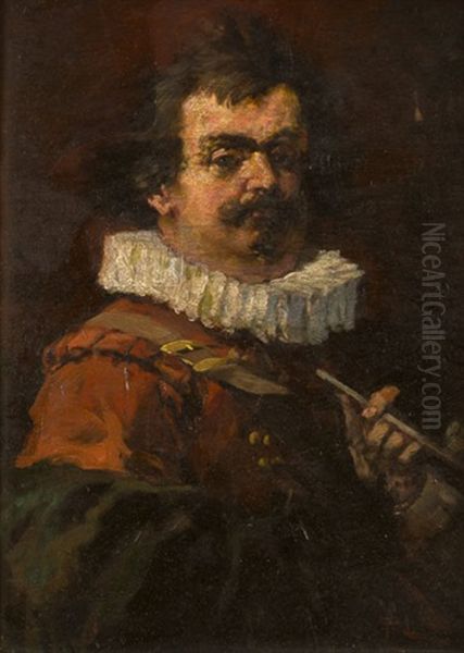 Portret Rembrandta Oil Painting by Viktor Oliva