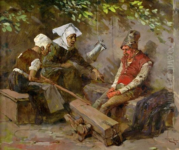 In Stocks Oil Painting by Viktor Oliva