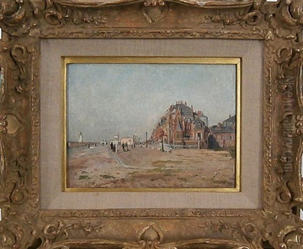 Trouville Oil Painting by Jean Baptiste Olive