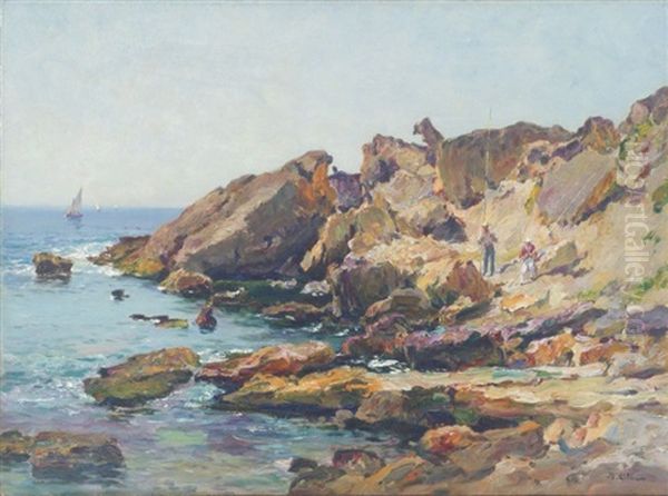 Les Calanques Oil Painting by Jean Baptiste Olive