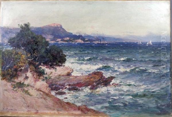 Le Cap D'ail Vu De Saint Jean Oil Painting by Jean Baptiste Olive