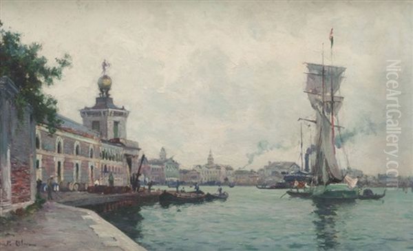 Venise, La Pointe De La Douane Oil Painting by Jean Baptiste Olive