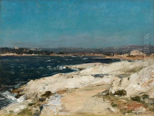 Vue De La Cote Vers Les Goudes, Marseille Oil Painting by Jean Baptiste Olive