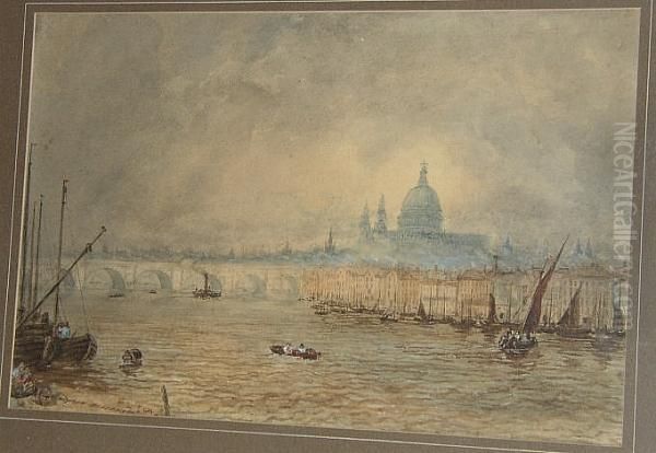 St Paul's From The Thames by George Warren Blackham