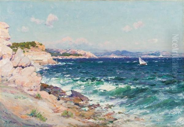 Regate Au Large De Marseille Oil Painting by Jean Baptiste Olive