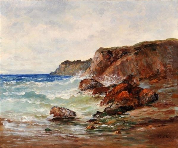 La Cote Pres De Marseille Oil Painting by Jean Baptiste Olive