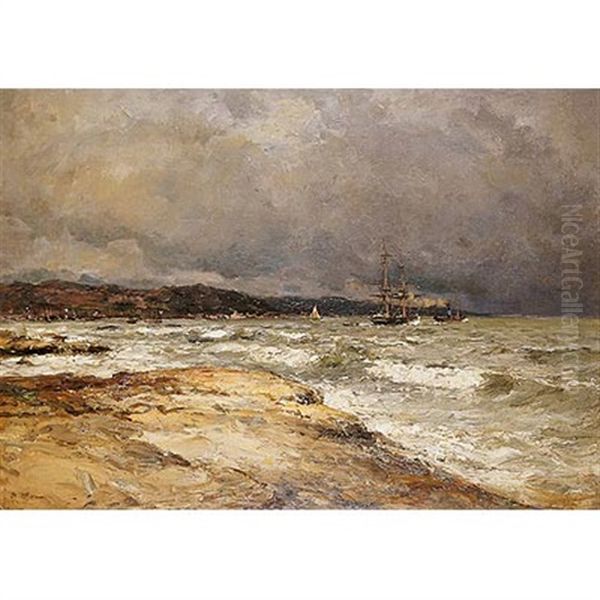 Vista De La Costa De Marsella Oil Painting by Jean Baptiste Olive