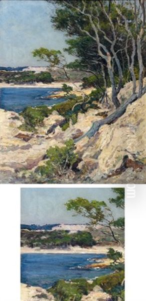 Mistral Sur Les Calanques A Cassi Oil Painting by Jean Baptiste Olive