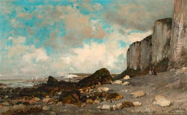 Felsen Von Etretat Oil Painting by Jean Baptiste Olive