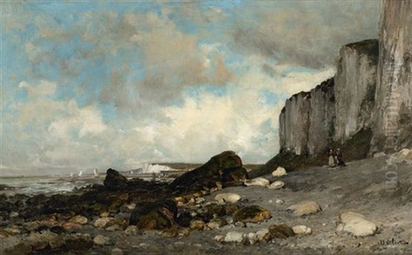 Les Falaises D'etretat Oil Painting by Jean Baptiste Olive