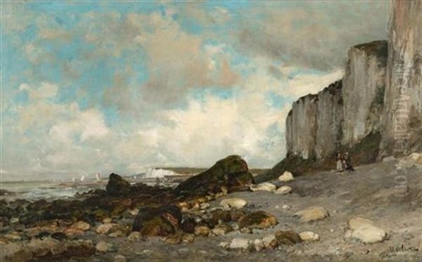 Felsen Von Etretat Oil Painting by Jean Baptiste Olive