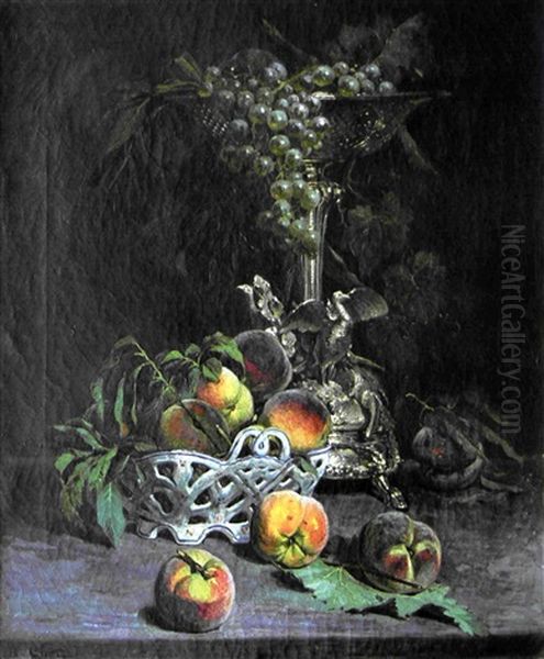 Nature Morte A La Coupe De Fruits Oil Painting by Jean Baptiste Olive