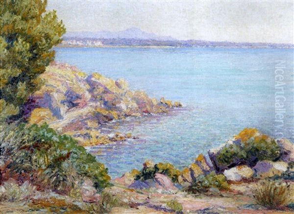 Costal Landscape On The Gulf Of Marseilles Oil Painting by Jean Baptiste Olive