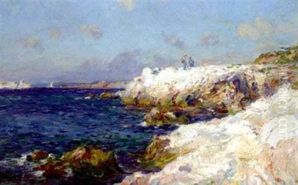 Bord De Mer Oil Painting by Jean Baptiste Olive