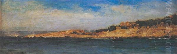 Marseille, La Corniche Et La Reserve Oil Painting by Jean Baptiste Olive