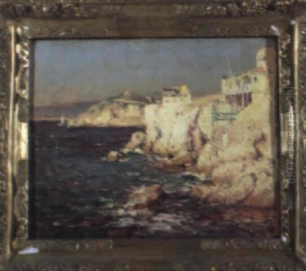 Les Calanques Oil Painting by Jean Baptiste Olive