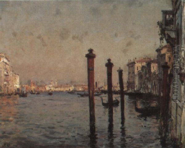 Venise, Le Grand Canal Oil Painting by Jean Baptiste Olive