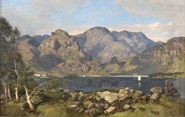 By The Lakeside Oil Painting by William James Blacklock