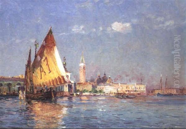 Vue De Venise Oil Painting by Jean Baptiste Olive