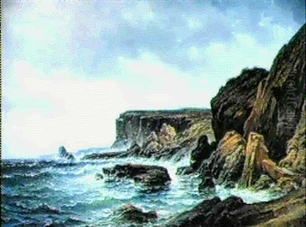 Bord De Mer Oil Painting by Jean Baptiste Olive