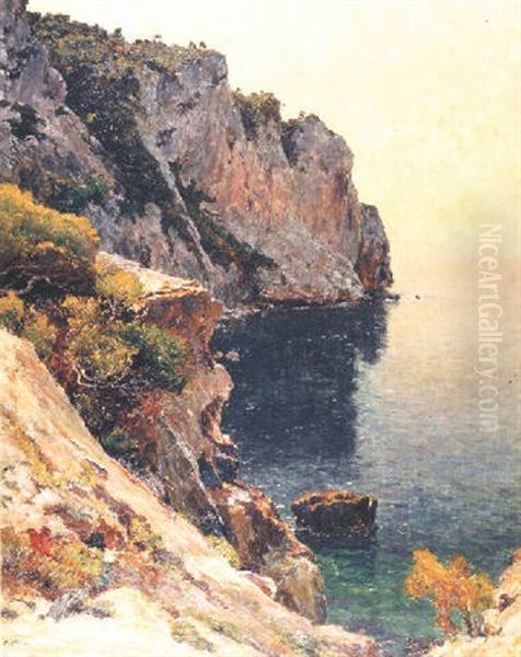 La Calanque Pres De Cassis Oil Painting by Jean Baptiste Olive