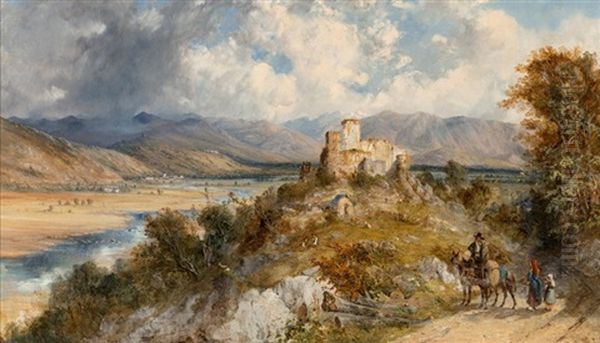 The Pyrenees Oil Painting by William Oliver the Elder