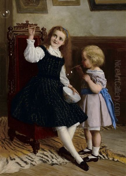 Bubbles Oil Painting by William Oliver the Younger