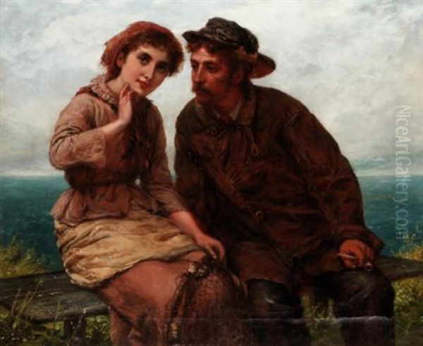 Say Yes Or No Oil Painting by William Oliver the Younger