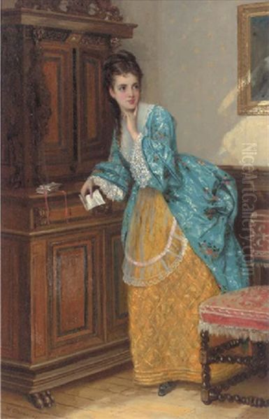 The Love Letter Oil Painting by William Oliver the Younger