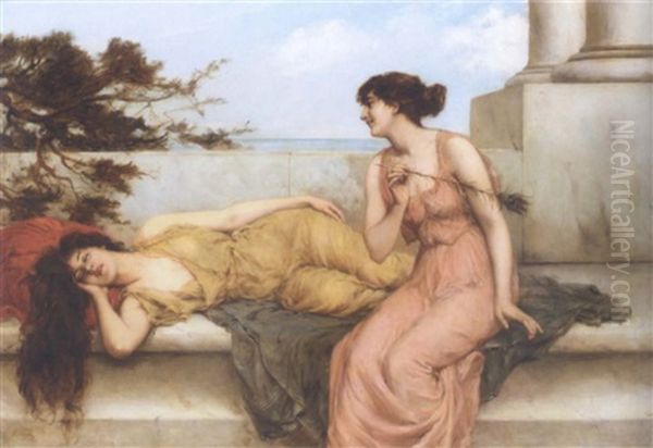 Mediterranean Beauties Oil Painting by William Oliver the Younger