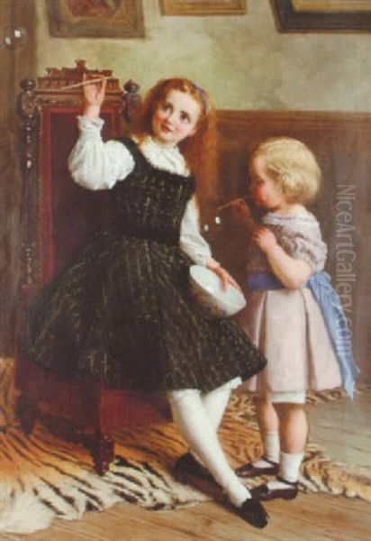 Bubbles Oil Painting by William Oliver the Younger