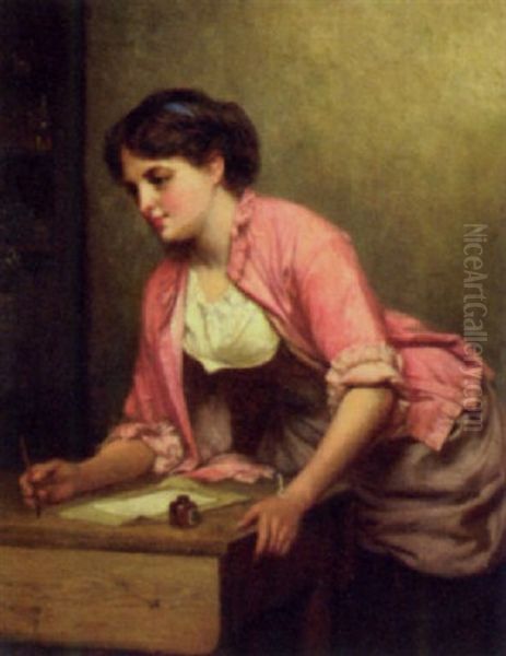 The Love Letter Oil Painting by William Oliver the Younger