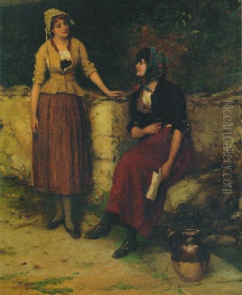 The Love Letter Oil Painting by William Oliver the Younger