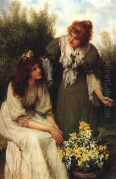 Confidences Oil Painting by William Oliver the Younger