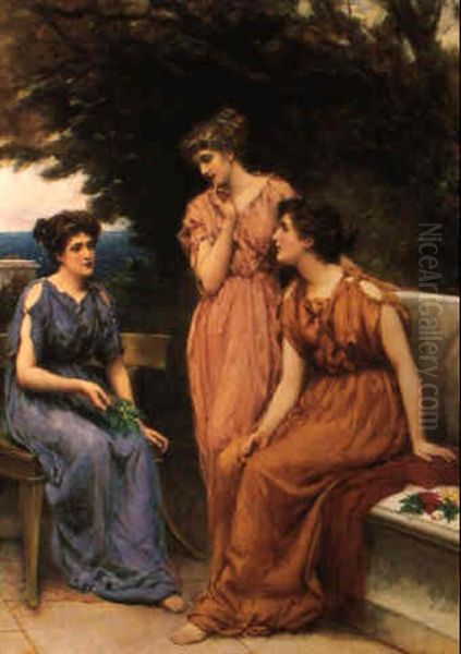 The Three Graces Oil Painting by William Oliver the Younger