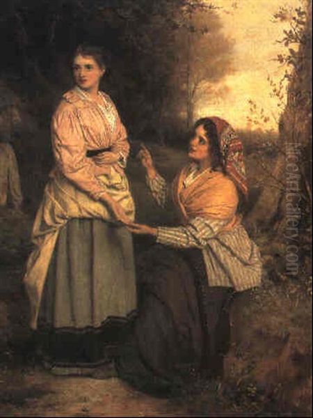 The Gypsy's Prophecy Oil Painting by William Oliver the Younger