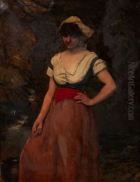 Portrait Of A Woman Oil Painting by William Oliver