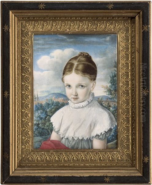 Kinderbildnis Der Marie Heller, Spatere Marie Schnorr Von Carolsfeld Oil Painting by Heinrich von Olivier