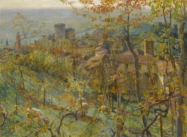 Late Autumn, Asolo Oil Painting by Herbert Arnould Olivier