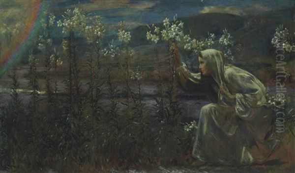 The Annunciation Oil Painting by Herbert Arnould Olivier