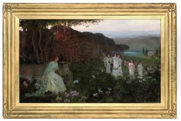 Hera And Her Attendants by Herbert Arnould Olivier