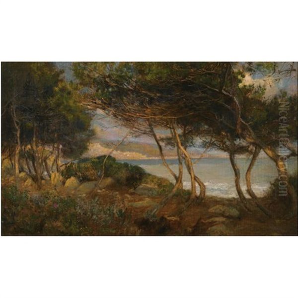 The Coast Near La Mortola by Herbert Arnould Olivier