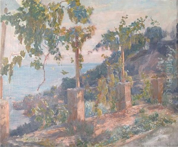 A Garden In Menton Oil Painting by Herbert Arnould Olivier