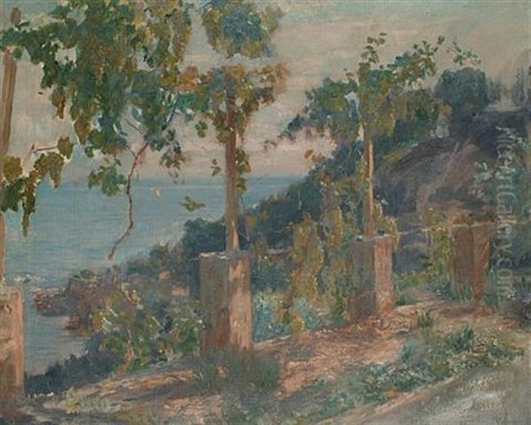 Mentone, France Oil Painting by Herbert Arnould Olivier