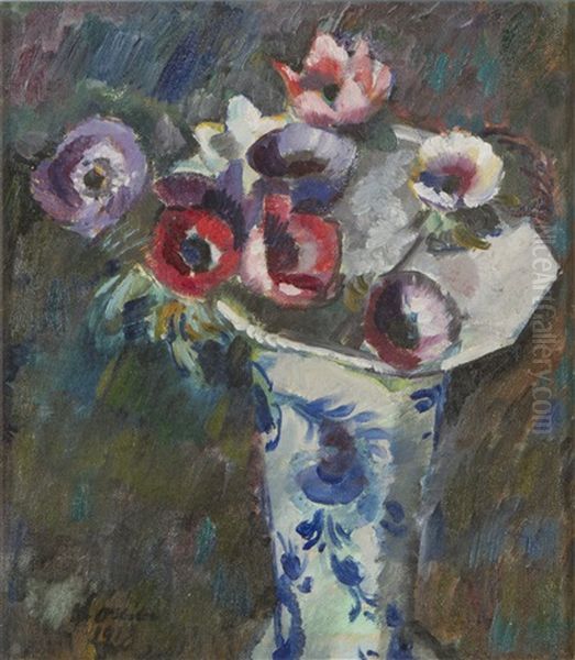 Flower Still-life Oil Painting by Yrjoe Ollila