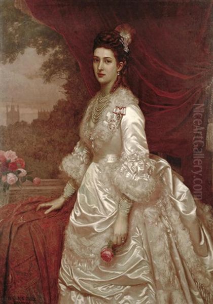 Princess Alexandra Of Denmark Oil Painting by Henrik Benedikt Olrik